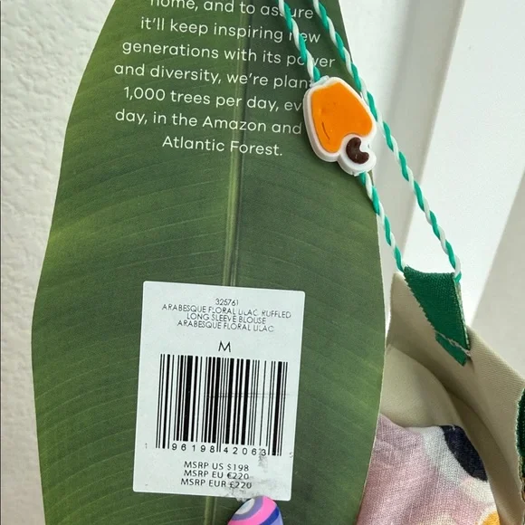 Farm Rio Floral Ruffle Blouse - Pink and Orange - Picture 4 of 7